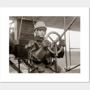 Young Aviator, 1912. Vintage Photo Posters and Art